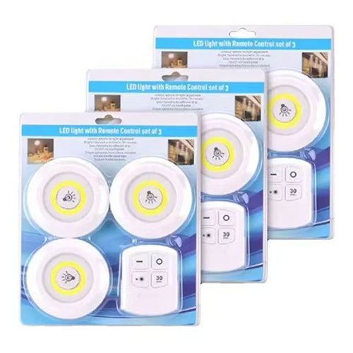 Set de Luces LED Adhesivas Inalámbricas con Control Remoto