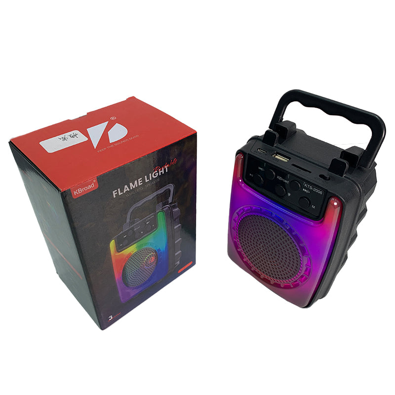 Bocina Portátil Bluetooth con Luces LED RGB