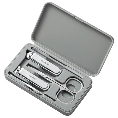 Set de Manicura Portátil de Acero Inoxidable con Estuche