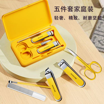 Set de Manicura Portátil de Acero Inoxidable con Estuche