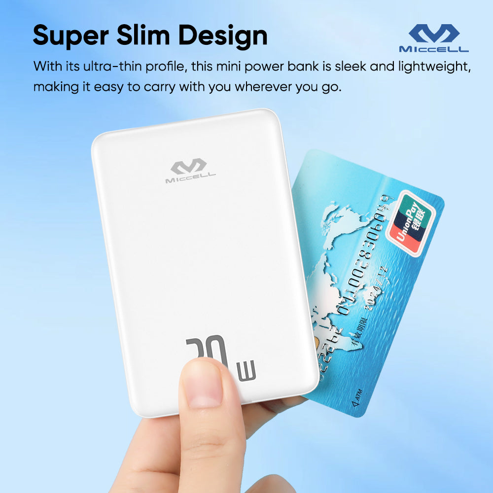 Batería Portátil Power Bank Micell PD 20W Super Slim