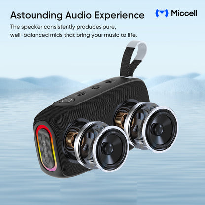 Bocina Inalámbrica Portátil Micell 20W Impermeable IPX7