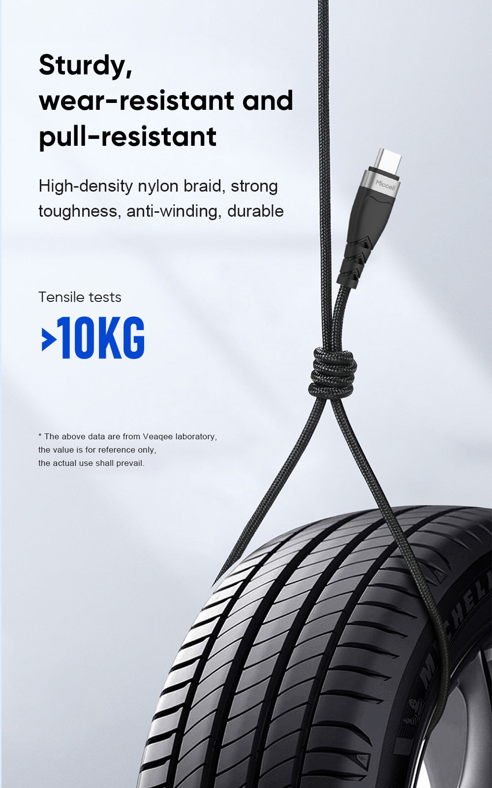 Cable de Carga Rápida 2.4A y Transmisión de Datos Ultra Resistente (480 Mbps)