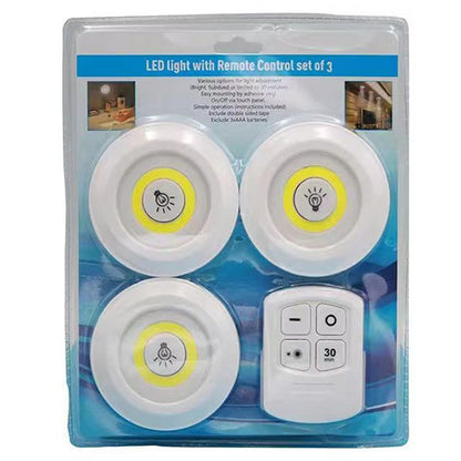 Set de Luces LED Adhesivas Inalámbricas con Control Remoto