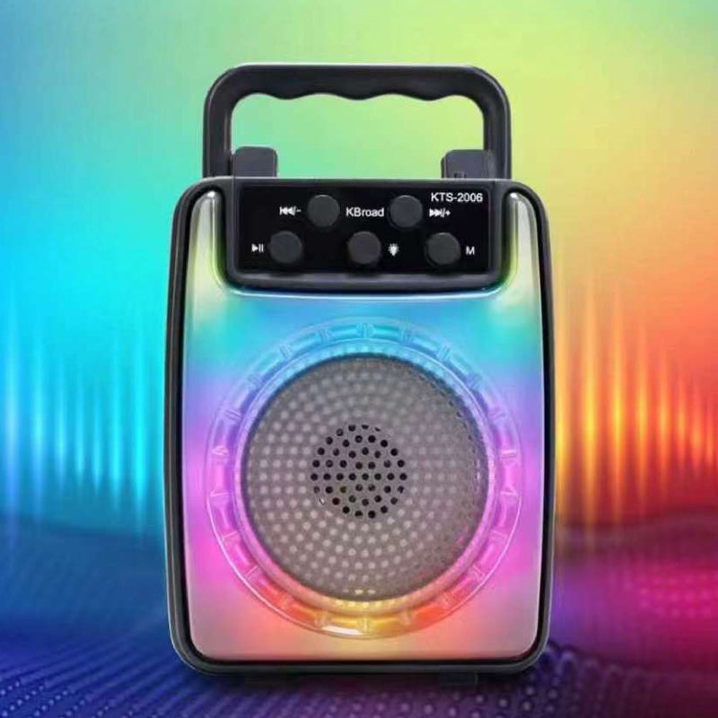 Bocina Portátil Bluetooth con Luces LED RGB