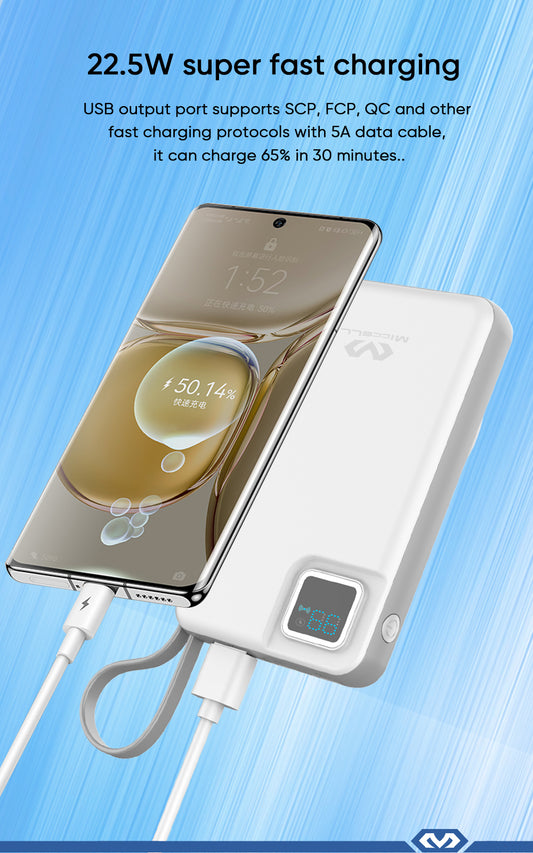 Batería Portátil Power Bank Magnética Inalámbrica de 20W + 22.5W