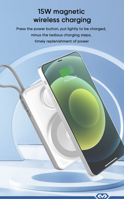 Batería Portátil Power Bank Magnética Inalámbrica de 20W + 22.5W