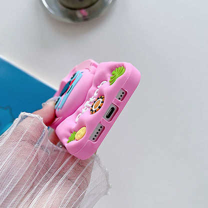 Case 3D de Stitch para Celular con Soporte Plegable y Protección Antigolpes