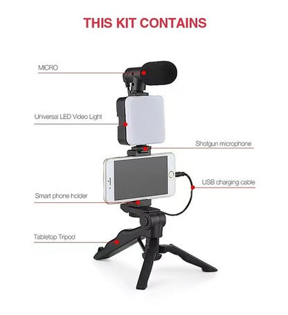 Kit de Grabación Vlogging 4 en 1 para Celula