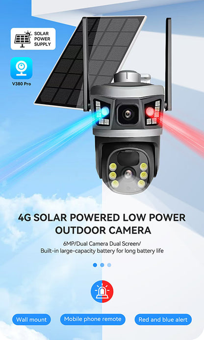 Cámara de Seguridad Exterior Solar 4G PTZ