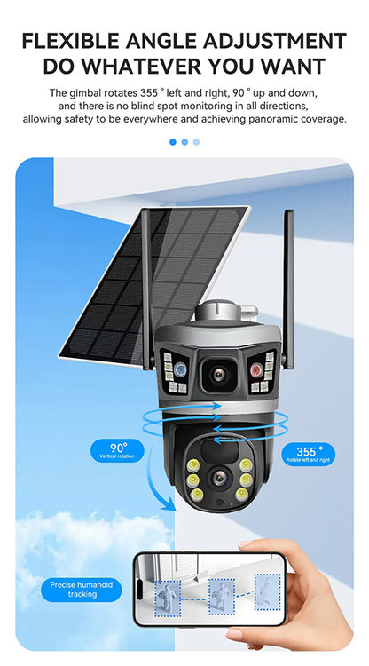 Cámara de Seguridad Exterior Solar 4G PTZ