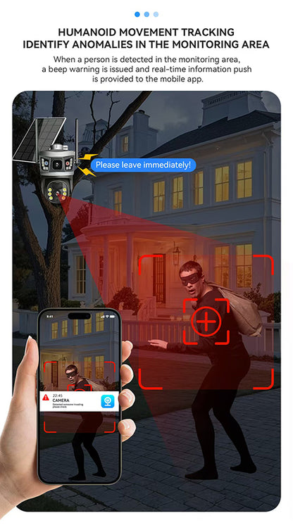 Cámara de Seguridad Exterior Solar 4G PTZ