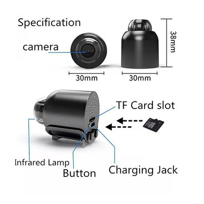 Mini Cámara de Seguridad WiFi Full HD 1080P