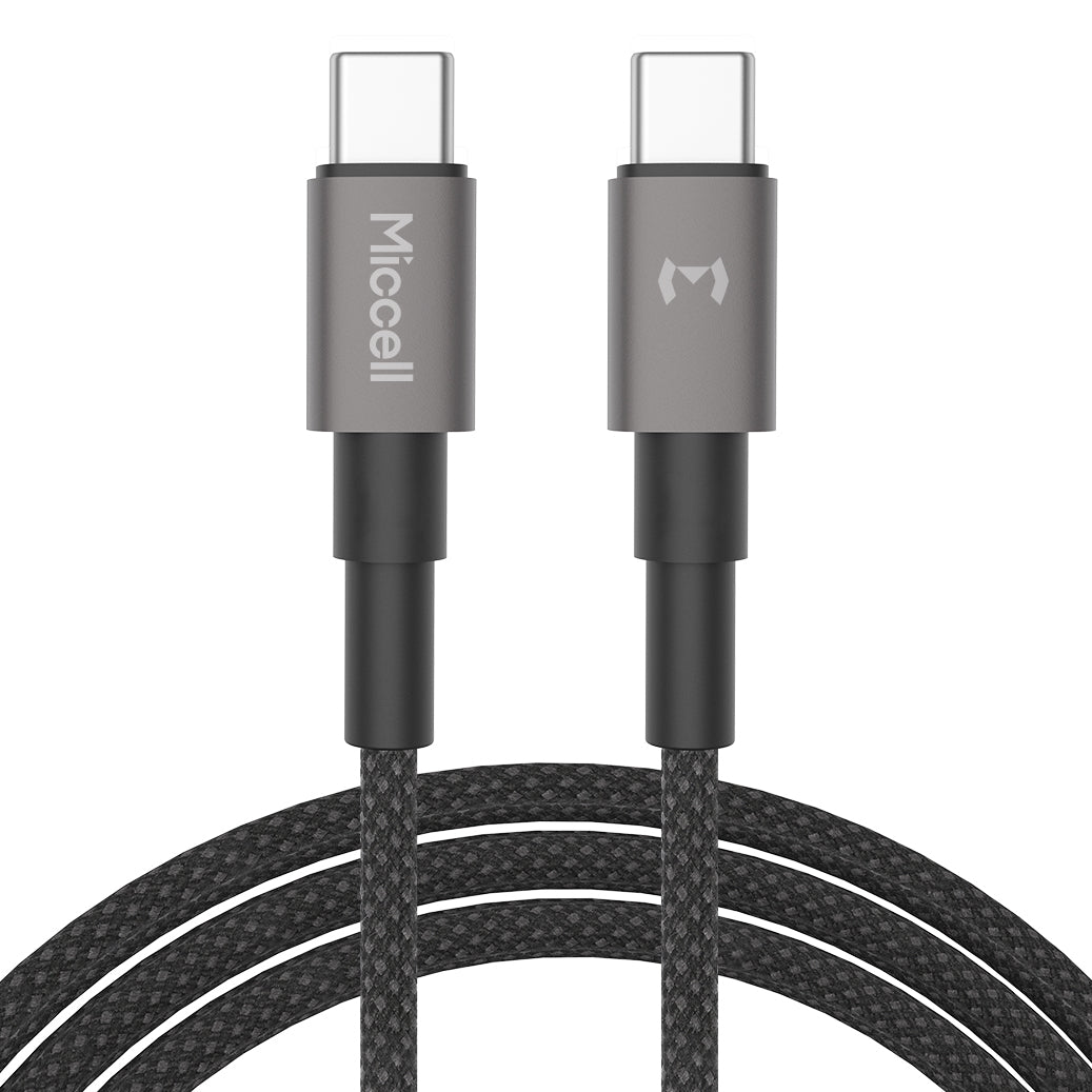 Cable de Carga Rápida PD 60W Tipo C a Tipo C de Malla Trenzada