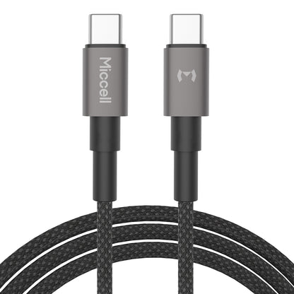 Cable de Carga Rápida PD 60W Tipo C a Tipo C de Malla Trenzada