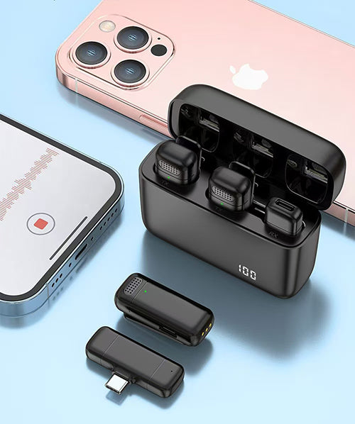 Micrófono Inalámbrico Lavalier Doble Plug & Play