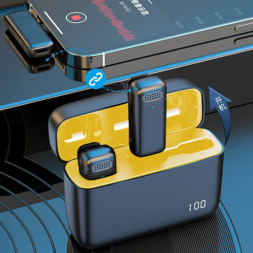 Micrófono Inalámbrico Lavalier Doble Plug & Play