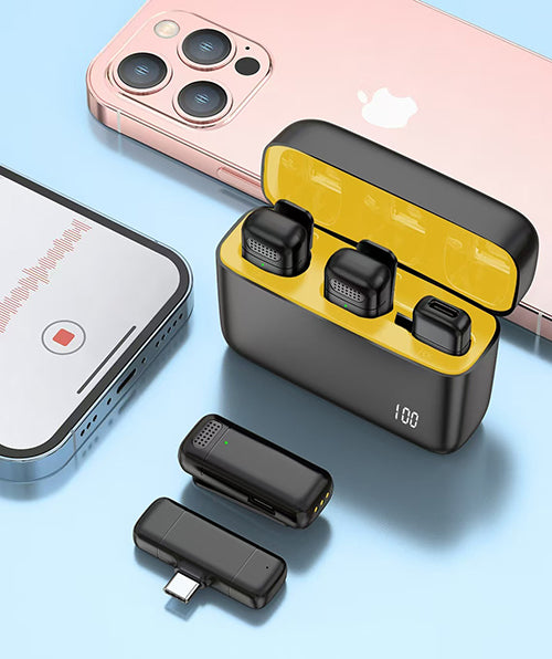 Micrófono Inalámbrico Lavalier Doble Plug & Play