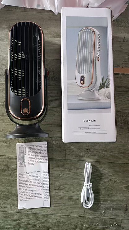 Mini Ventilador de Torre Portátil de Escritorio