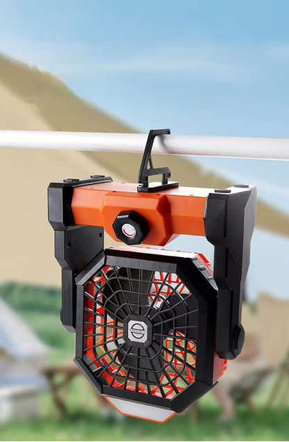 Ventilador Portátil Recargable para Camping con Luz LED Integrada
