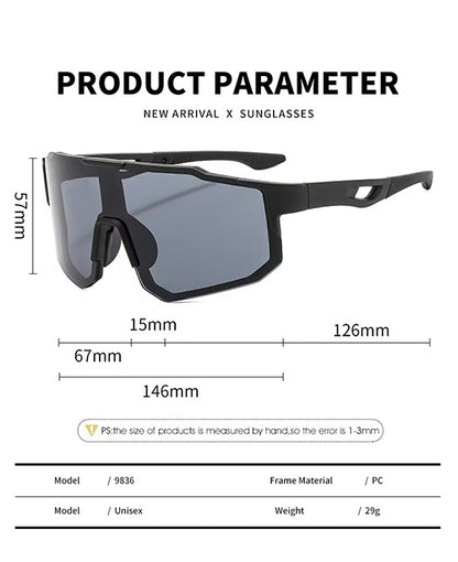 Lentes de Sol Unisex Estilo Deportivo Futurista
