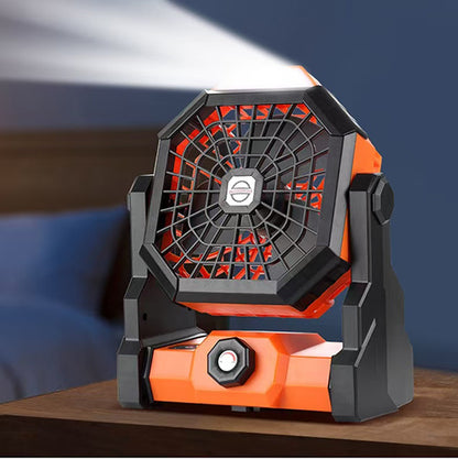 Ventilador Portátil Recargable para Camping con Luz LED Integrada
