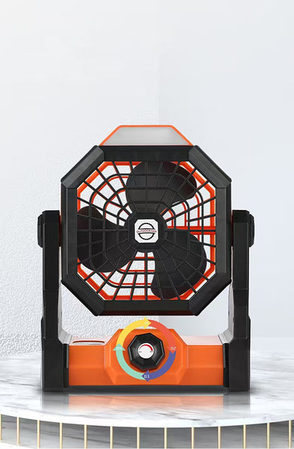 Ventilador Portátil Recargable para Camping con Luz LED Integrada