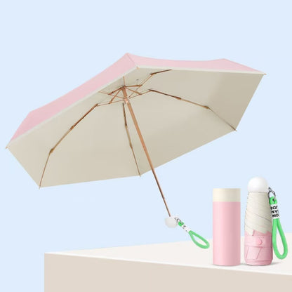 Mini Sombrilla Paraguas Plegable de Bolsillo con Protección UV (UV Block) y Estuche Rígido Tipo Cápsula Descripción: