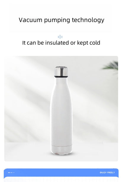 Termo Botella Térmica de Acero Inoxidable Estilo Minimalista