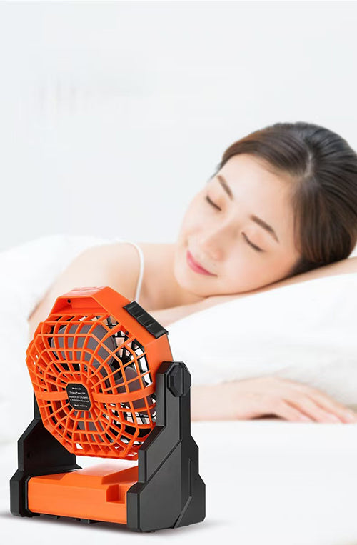 Ventilador Portátil Recargable para Camping con Luz LED Integrada