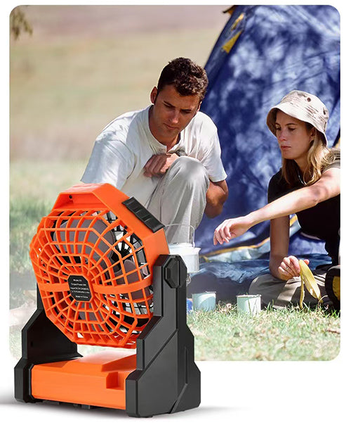 Ventilador Portátil Recargable para Camping con Luz LED Integrada