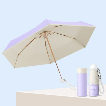 Mini Sombrilla Paraguas Plegable de Bolsillo con Protección UV (UV Block) y Estuche Rígido Tipo Cápsula Descripción: