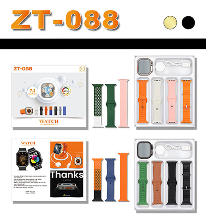 Kit Smartwatch Ultra (ZT-088) con 7 Correas Intercambiables