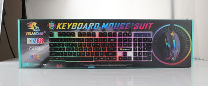Kit Gamer Teclado Retroiluminado LED y Mouse Ergonómico RGB