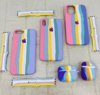 Set de Funda para iPhone, Case para AirPods y Correa para Apple Watch
